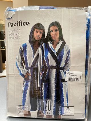 Albornoz Jacquard | Bata de baño azul