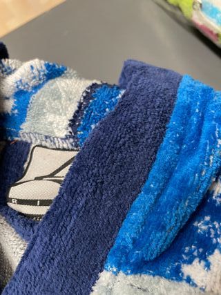 Albornoz Jacquard | Bata de baño azul