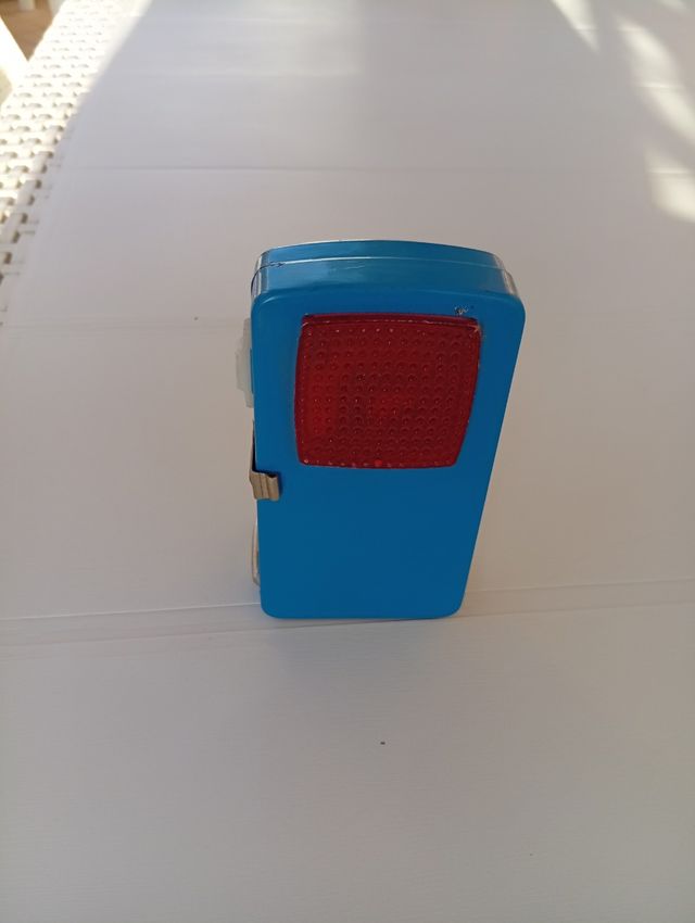 Torcia vintage anni '80 blu in metallo