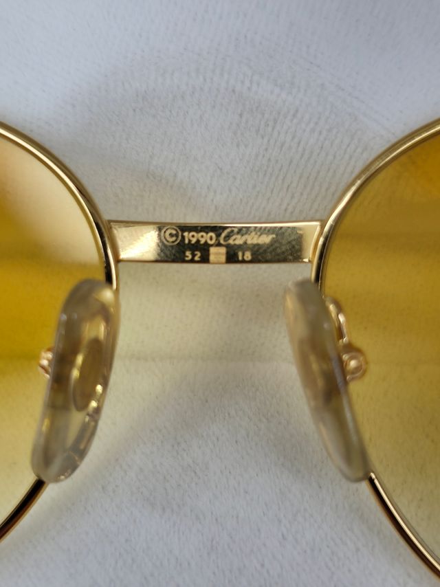 Cartier Vintage Bubinga Bagatelle Occhiali Gold