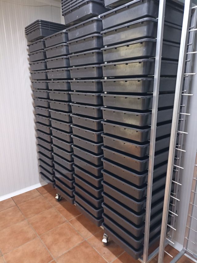 Carros metálicos con 68 bandejas