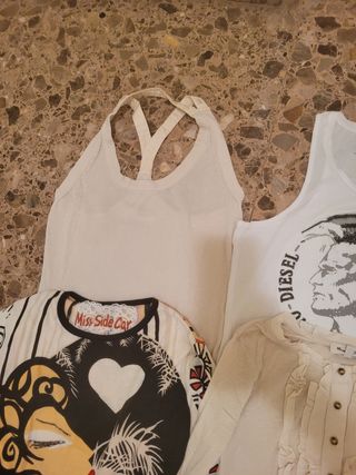6 Camisetas Mujer - Diesel, Miss Sixty - Talla M
