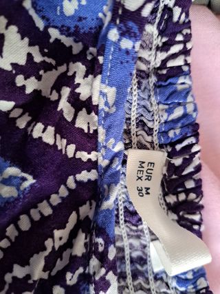 Blusa Sfera azul y morada estampada