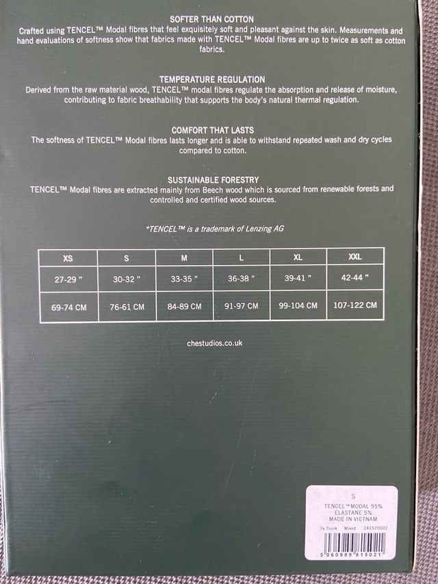 3 bóxers Ché - blanco, negro y verde