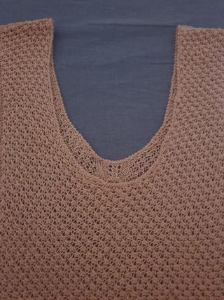Top beige ganchillo - Talla única