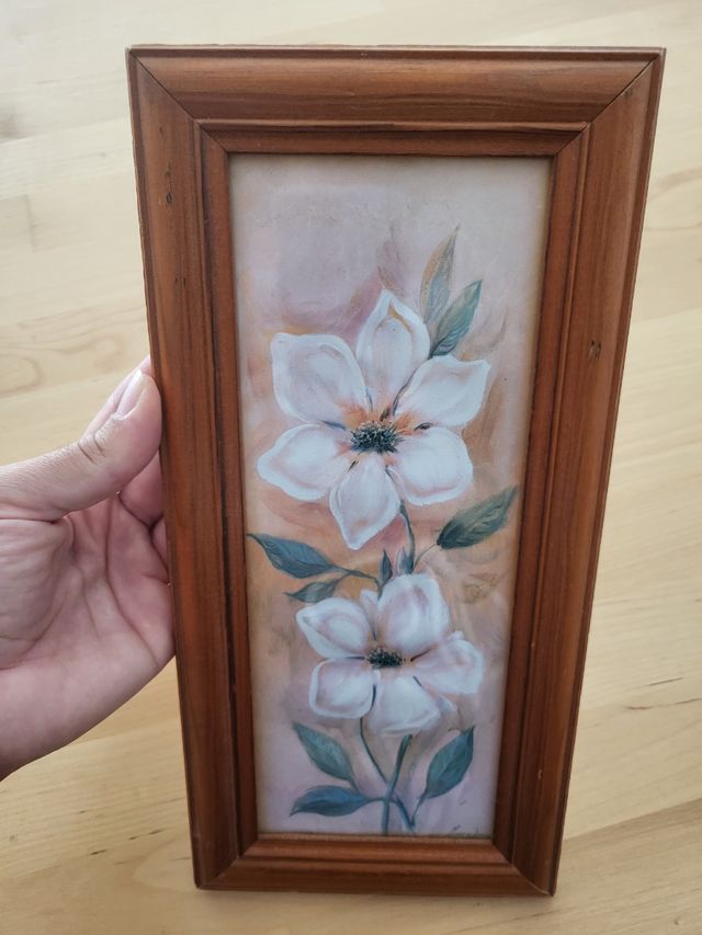 Cuadro flores blancas