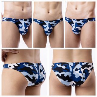 Slip hombre camuflaje azul