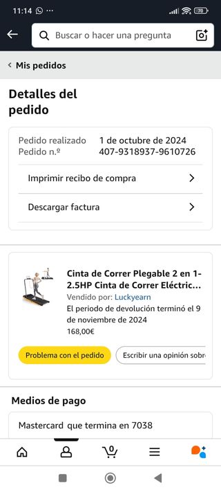Cinta Correr Plegable andar y correr.