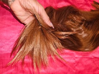 Peluca castaño miel lisa kanekalon