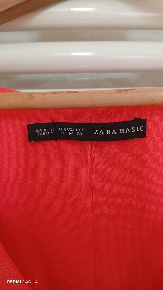 Vestito Zara Basic colore corallo