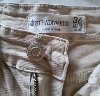 Pantalones campana beige