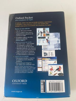 Diccionario Oxford Pocket para estudiantes de i...