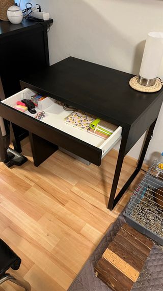 Escritorio negro -  Madera y metal