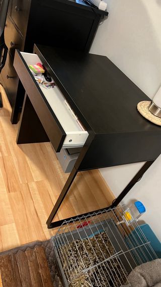 Escritorio negro -  Madera y metal