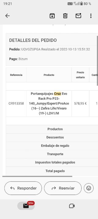 Baca. Portaequipajes cruz evo Rack pro p23.