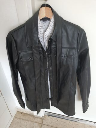 Chaqueta DE CUERO NEGRA, TALLA S/M