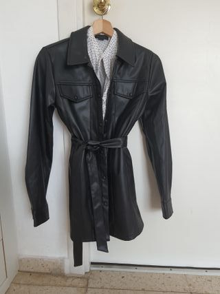 Chaqueta DE CUERO NEGRA, TALLA S/M