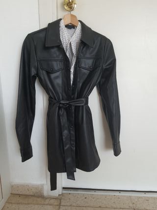 Chaqueta DE CUERO NEGRA, TALLA S/M