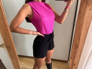 Top rosa sin mangas talla S - nuevo sin uso