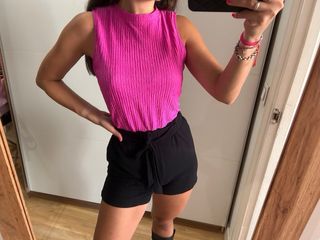 Top rosa sin mangas talla S - nuevo sin uso