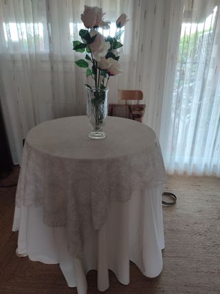 Mesa camilla redonda 70cm. Madera. Sin textil . 
