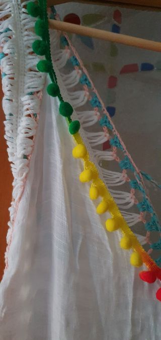 Vestido playero blanco- multicolor