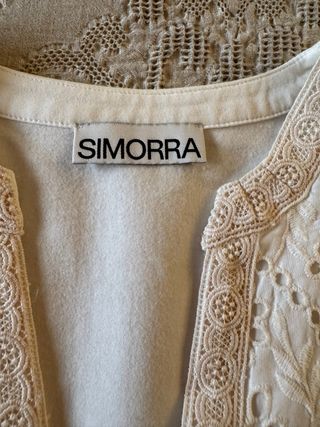 Blusa Simorra blanca, algodón