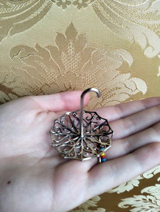 Ombrellino in metallo silver plated