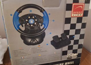 Volante "Speed Link" con pedaliera e scatola 