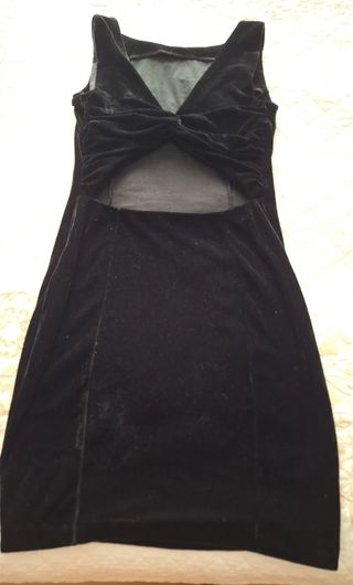 Vestido negro fiesta terciopelo