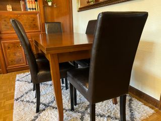 Mesa comedor madera + 6 sillas