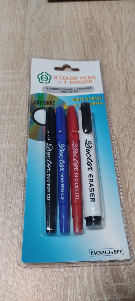 Rotuladores CD/DVD + borrador