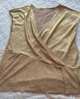 Blusa dorada fiesta