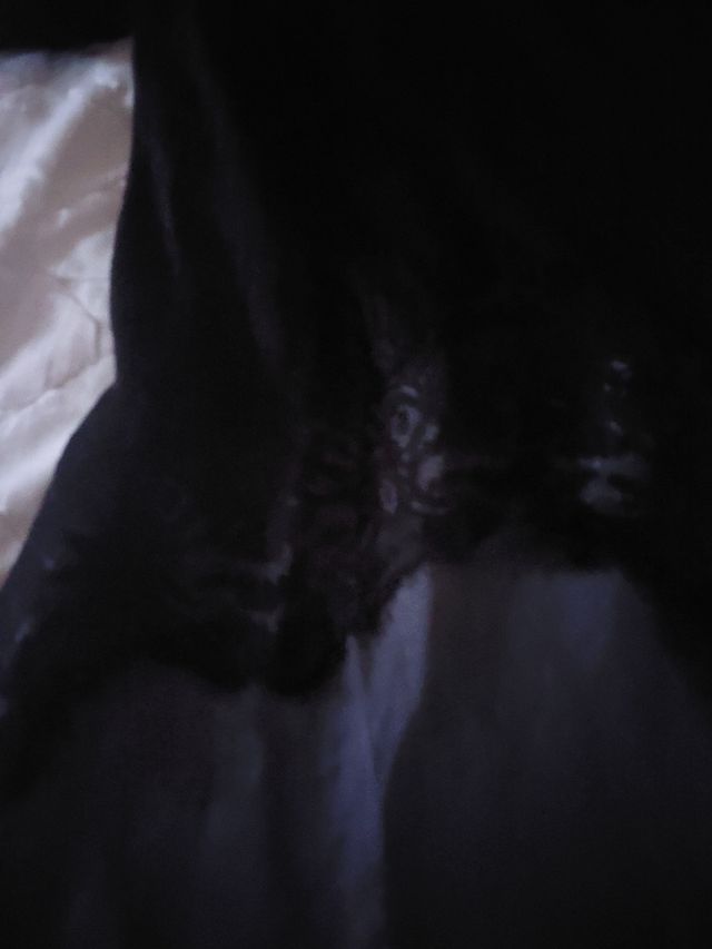 Vestido negro y gris largo