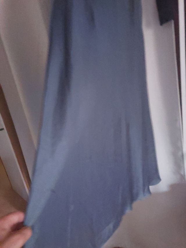 Vestido negro y gris largo