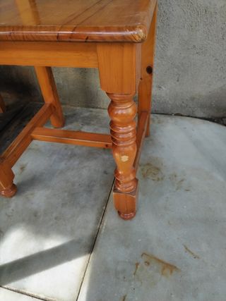 4 Sillas Madera Marrón