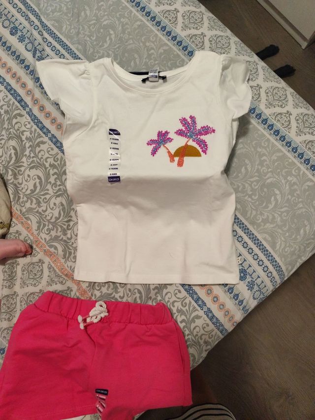 Conjunto niña 6 años - camiseta y shorts