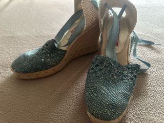 Sandalias cuña Weekend azul