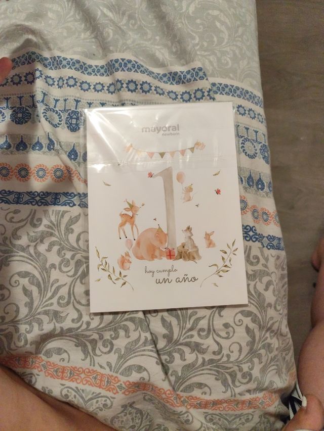 Tarjetas cumplemes Mayoral (1-12 meses)