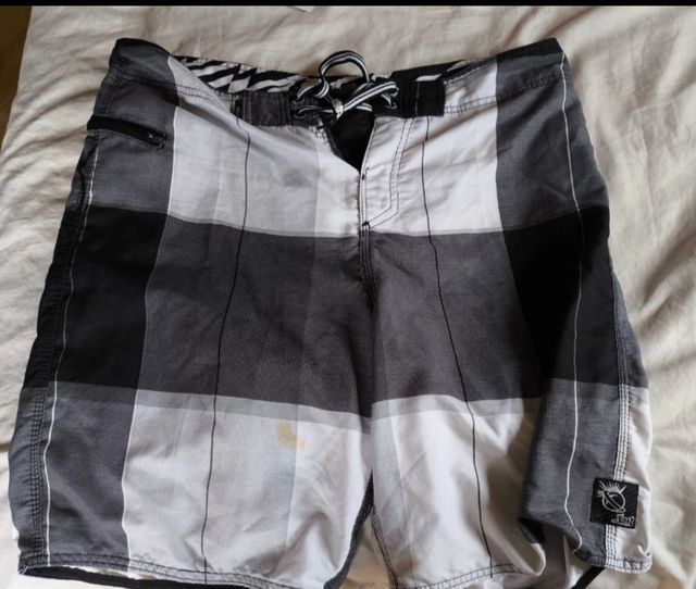 Bañador Hombre Negro y Blanco - Talla M W26 ES 36