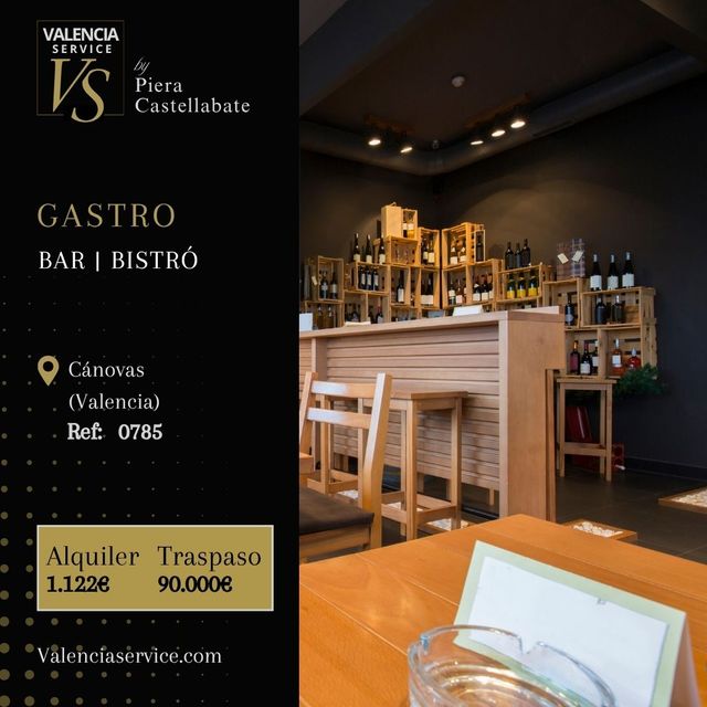0785 - FANTÁSTICO GASTRO BAR BISTRÓ EN CÁNOVAS