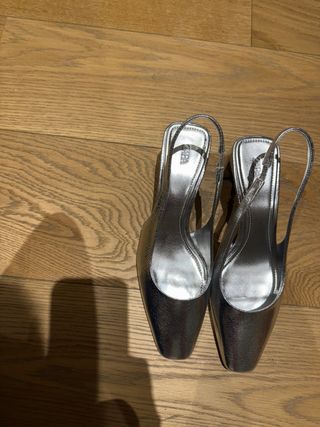 Zapatos destalonados Zara - Plata