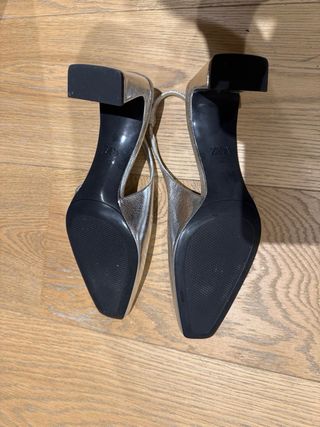 Zapatos destalonados Zara - Plata