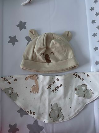 Set neonato: berretto + bandana
