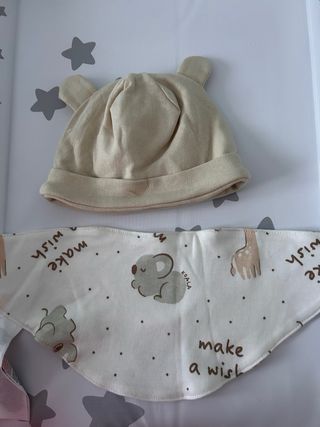 Set neonato: berretto + bandana