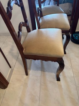 3 Sillas Comedor Madera Estilo Antiguo