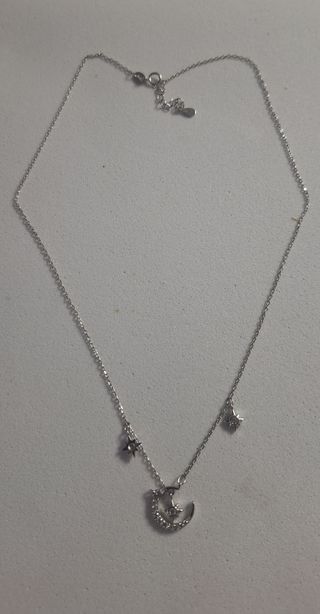 51933 Gargantilla Luna Plata Brillante