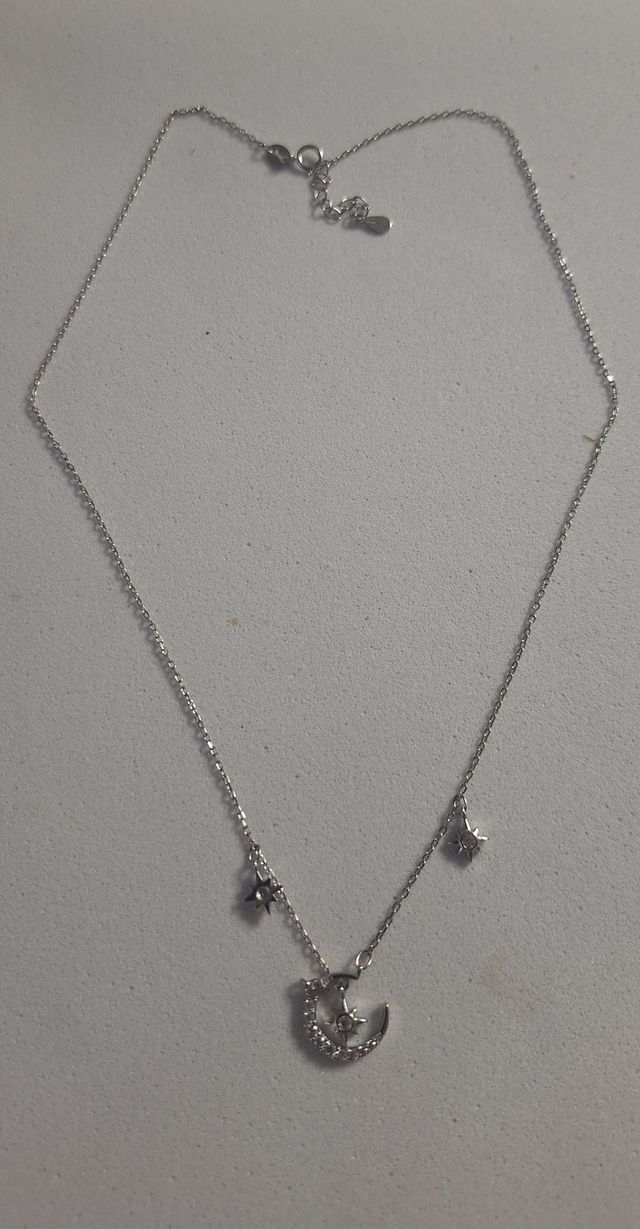 51933 Gargantilla Luna Plata Brillante