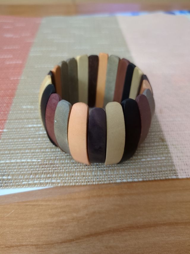 Pulsera madera multicolor
