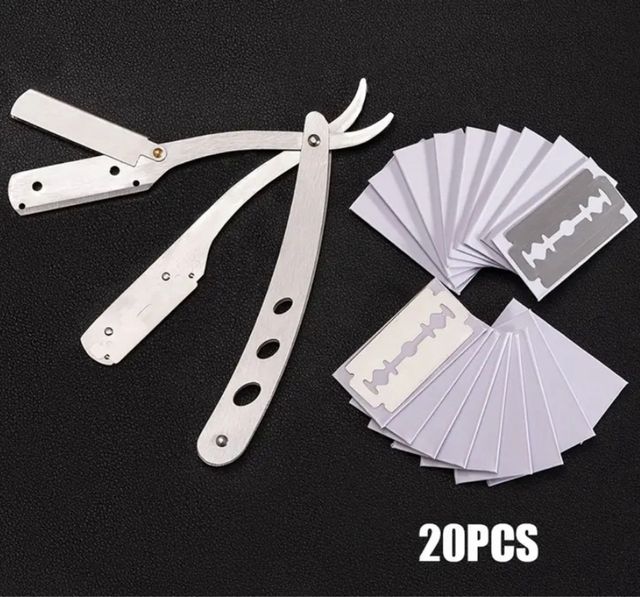 Cuchilla afeitar acero inoxidable 20 cuchillas